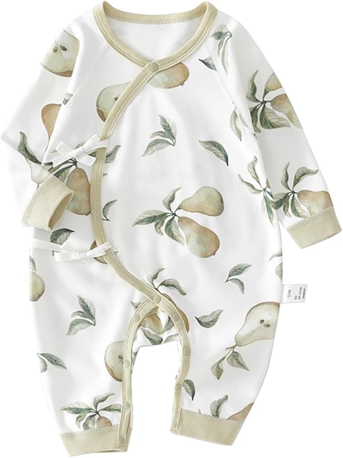 100% Organic Cotton Soft 0-6 Months 2-Piece Unisex Footless Newborn Baby Sleepers Pajamas Romper Boys Girls