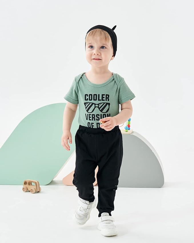 NZRVAWS Newborn Baby Boy Clothes Outfits Letter Prined Romper Pants Set Infant Baby Boy Clothing 0 3 6 9 12 18 Months