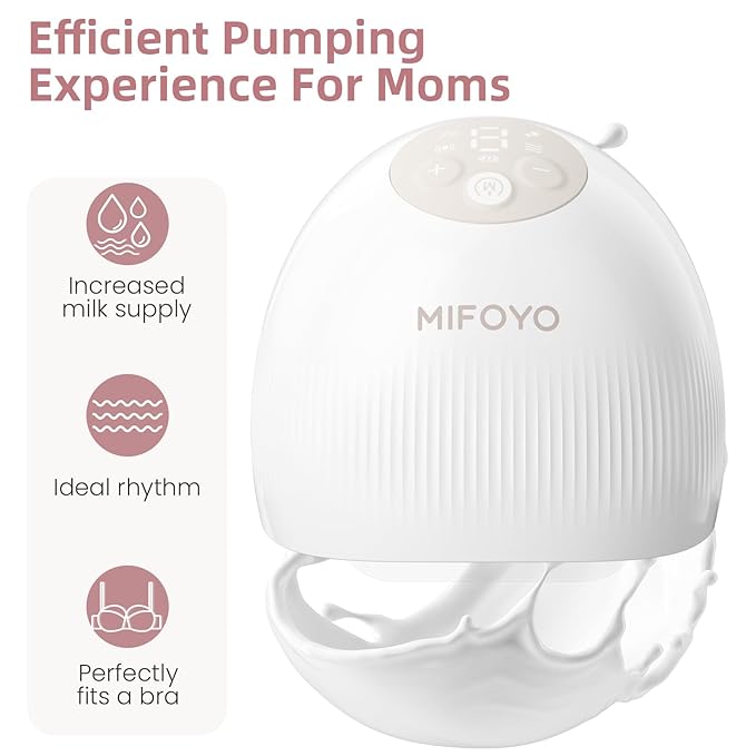 Breast Pump, Wearable Breastfeeding Pump, Electric Breast Pumping, Hands Free Breast Pump with 4 Modes & 9 Levels - Rechargeable Milk Pump, Smart Display for Moms, 24mm 2 Pack