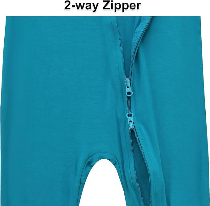 Aablexema Baby Footless Pajamas Rayon 3pcs Unisex Infant Zipper Romper with Mitten Cuffs Sleep Play PJs