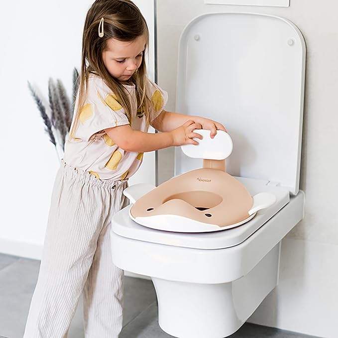Kindsgut Potty Training Seat in whale design, designed in Germany, suitable for all toilet shapes non-slip toilet seat, Peach