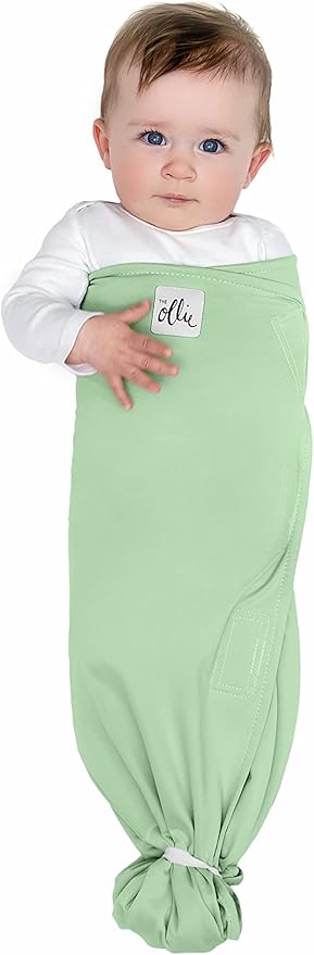 The Ollie Swaddle – Adjustable Baby Swaddle for Newborns | Pediatrician-Approved for Safe Sleep | Easy Closure | Arms-Out | Lightweight, Machine-Washable | Easy Diaper Access
