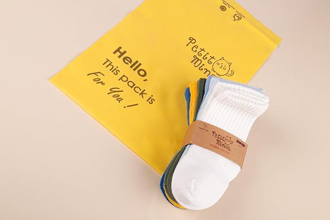 Bella Seamless-Toe Turkish Cotton Ribbed Crew Socks - Stylish and Cozy 6-Pack Baby & Toddler Socks