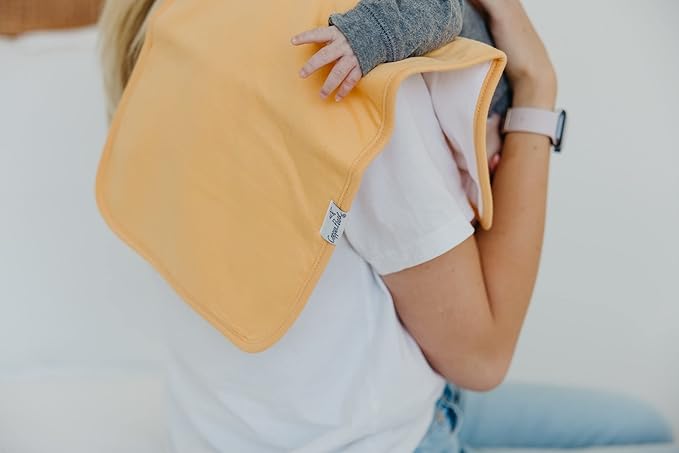 Copper Pearl Premium Baby Burp Cloths - 3-Pack Large Cotton Burp Cloths, Extra Soft Spit Up Rags with 3 Absorbent Layers, Perfect for Baby Boy and Baby Girl Gifts (21" x 10" Size, Bennie Set)