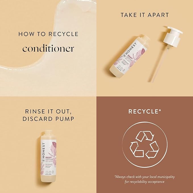 The Honest Company Silicone-Free Conditioner | Gentle for Baby | Naturally Derived, Tear-free, Hypoallergenic | Sweet Almond Nourish, 10 fl oz