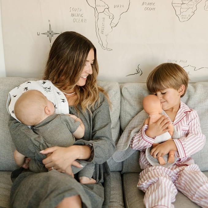 Little Unicorn Ultra-Absorbent Premium Burp Cloth 2 Pack | Soft on Baby's Skin | Larger Size | Ergonomic Design | Set of 2 (Porposie)