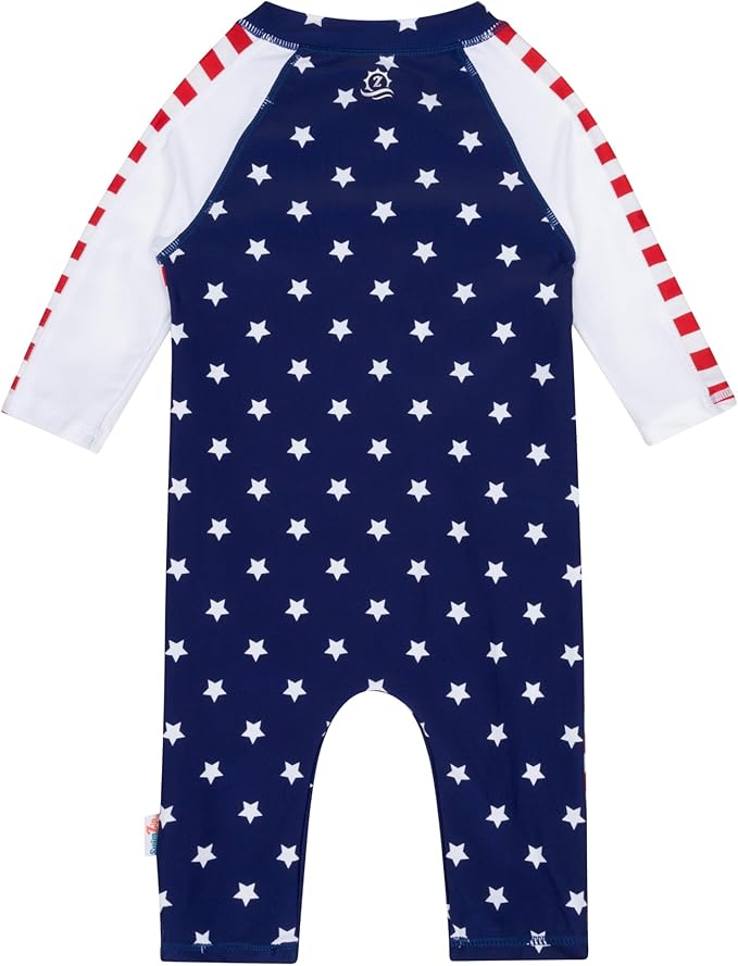 SwimZip Boys' Long-Sleeve UPF 50+ Swimsuit for Baby, Toddler, & Little Boys