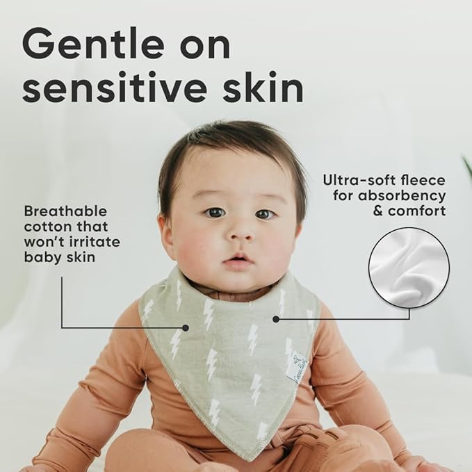 Copper Pearl 4 Pack Soft Cotton Baby Bibs for Drooling and Teething, Absorbent Drool Bibs for Baby Boy, Adjustable to Fit Newborns to Toddlers, Tons of Styles (Wild Set)