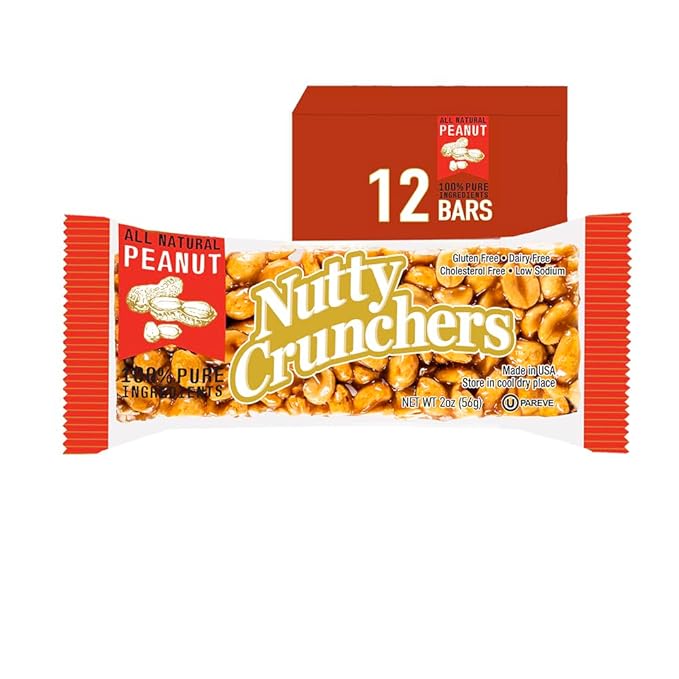 Nutty Crunchers Bars (Peanut, 12 Bars/box)