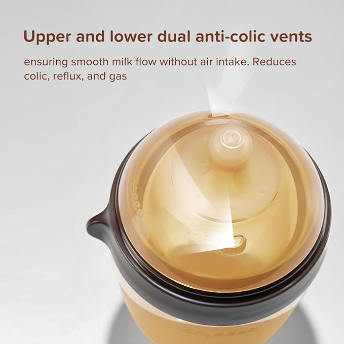 Thyseed Silicone Natural Breast-Like Bottle with Nipple(7-10 Months),8oz,1pack