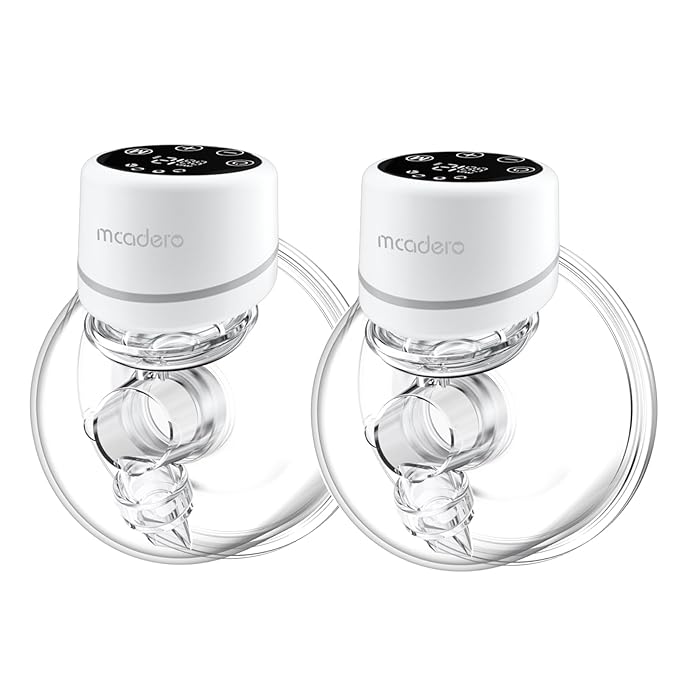 M6 Electric Breast Pump,4 Mode & 12 Levels,LED Display, Wearable Hands-Free Breast Pump,Portable Breast Pump (White M6-New)