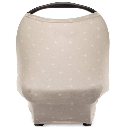 Parker Baby 4 in 1 Car Seat Cover for Girls and Boys - Stretchy Carseat Canopy, Nursing Cover, Grocery Cart Cover, High Chair Cover - "Desert"
