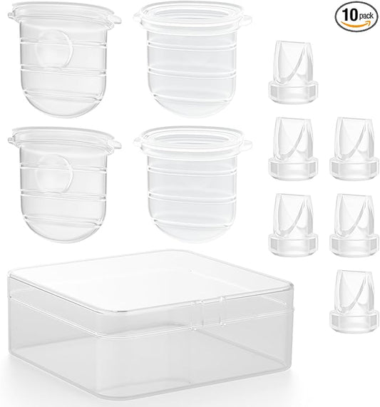 Diaphragm & Duckbill Valve Set Compatible with Momcozy M6 Breast Pump, Includes 6 Duckbill Valves and 4 Diaphragms, Pump Parts Works with Mobile Style M6