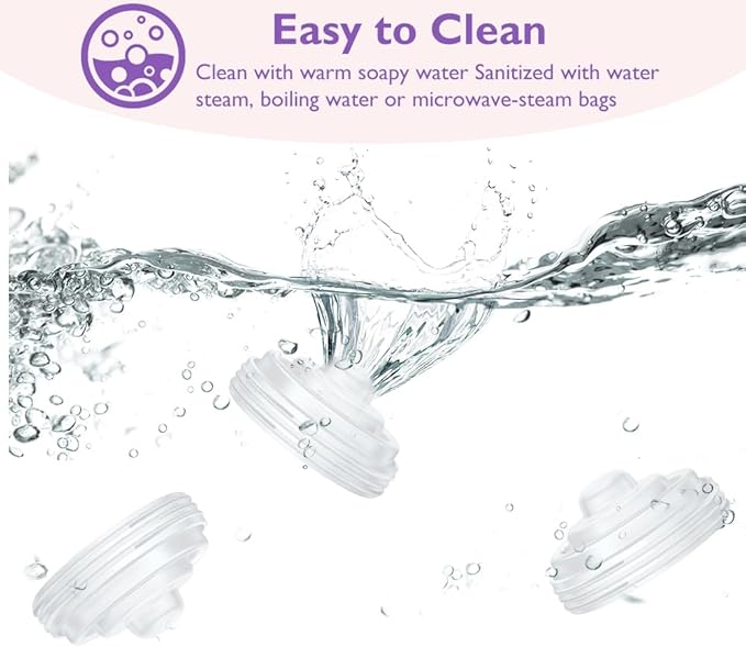 6Pcs Duckbill Valves and 2Pcs Diaphragm Compatible with Momcozy M5 Breast Pump, Breast Pump Replacement Accessories for Momcozy M5, Replacement Accessories