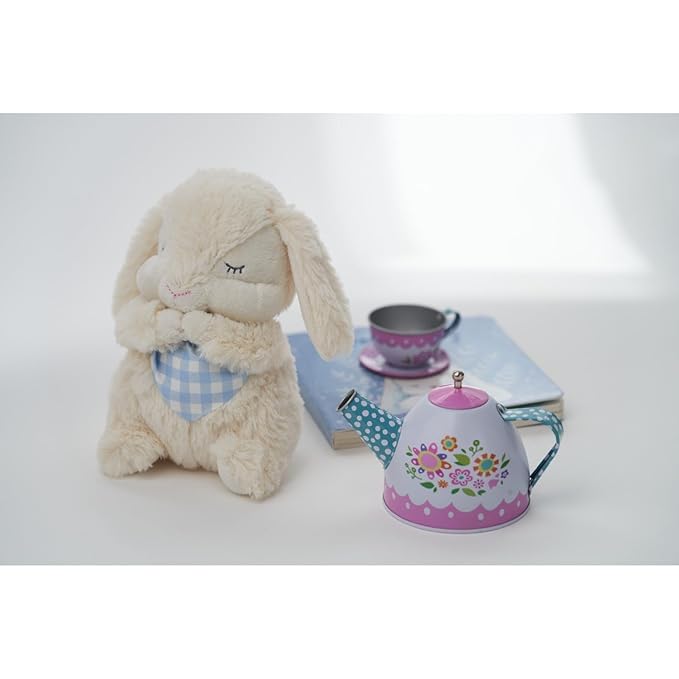 Tickle & Main Everybunny Prays Bunny Stuffed Animal & Musical Toy - Blue, 7 in Plush & Illustrated Book, Recites Now I Lay Me Down to Sleep - Baptism Gifts for Boys - Christening Gifts for Boys
