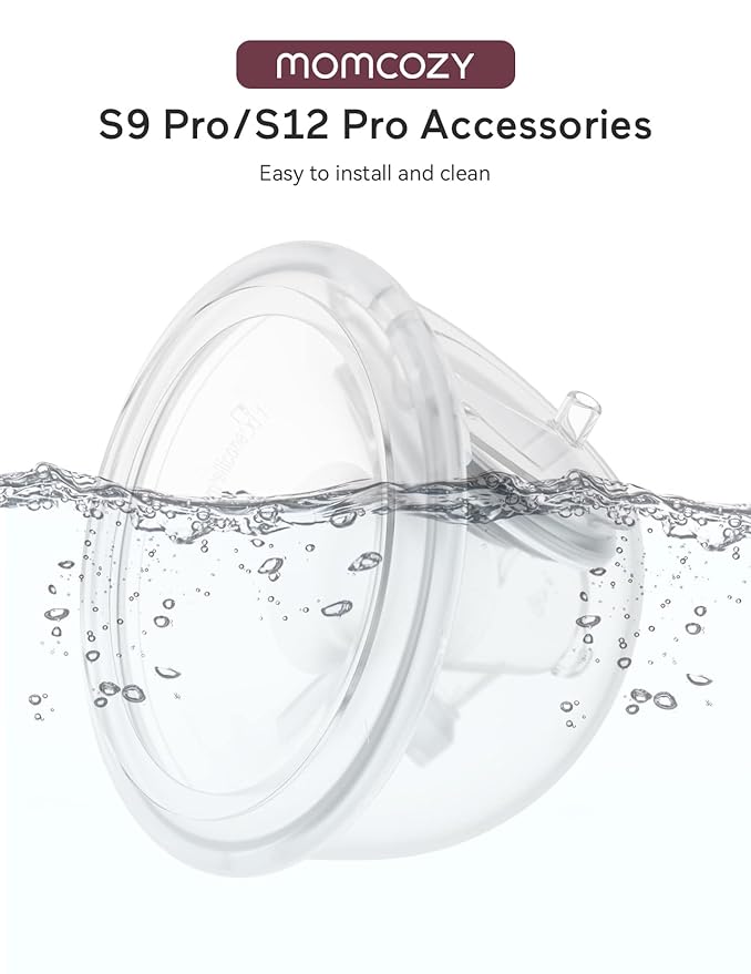 Momcozy Original S9 Pro/S12 Pro Replacement Accessories, Only Compatible with Momcozy S9 Pro/S12 Pro Breast Pump NOT for S9/S12 (Double-Sealed Full Set Collector Cup with 24mm Flange,180ml, 1 Pack)
