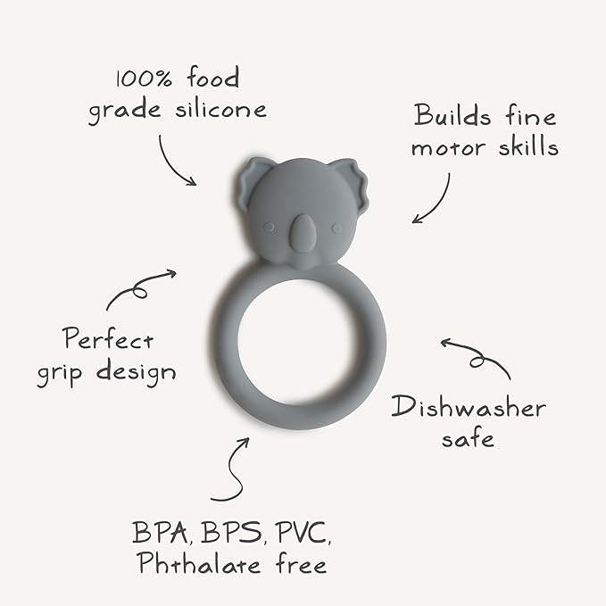 mushie Silicone Baby Teether Toy | Koala
