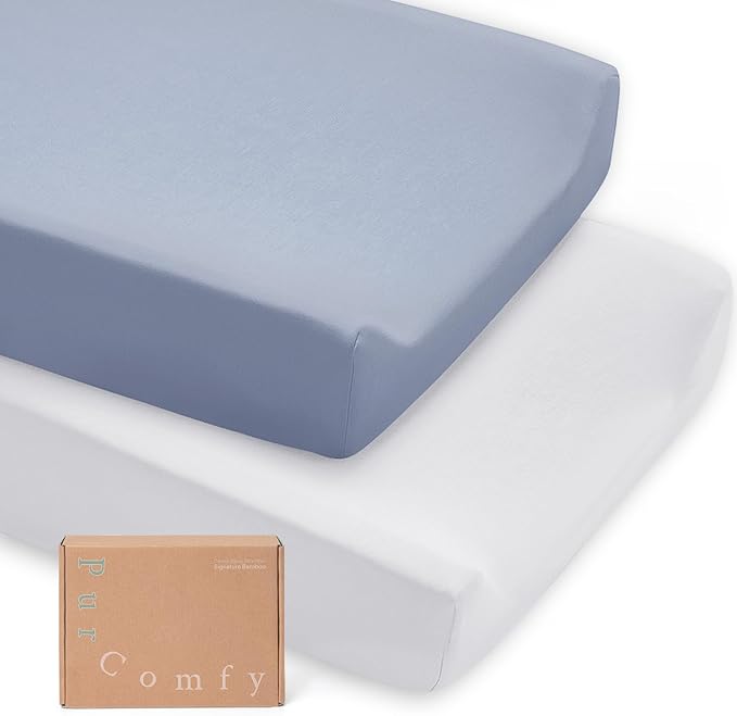 Supersoft Diaper Changing Pad Covers, 2-Pack Premium Bamboo Viscose Change Table Pad Covers for Baby Girls and Boys, Hypoallergenic Stretchy Changing Table Cover Sheets