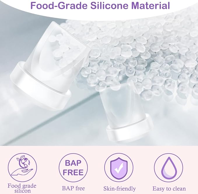 8Pcs Duckbill Valves Compatible with Momcozy M5 Wearable Breast Pump and for Momcozy V1 / V2 Hands Free Pumps, M5/V1/V2 Breast Pump Replacement Accessories