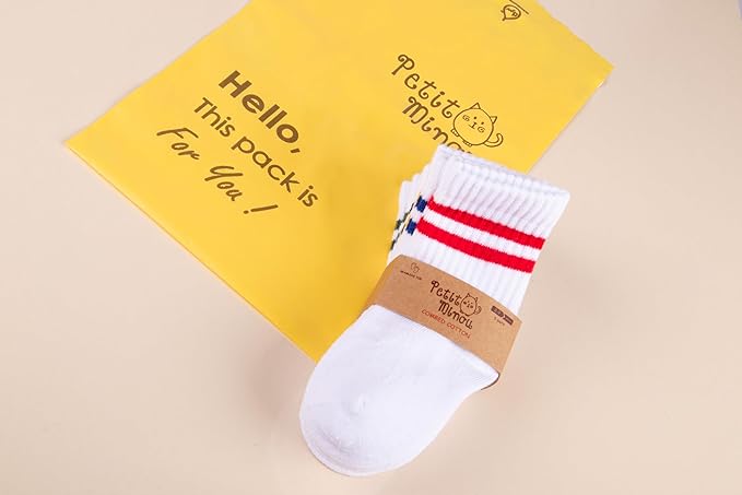 Bella Seamless-Toe Turkish Cotton Ribbed Crew Socks - Stylish and Cozy 6-Pack Baby & Toddler Socks