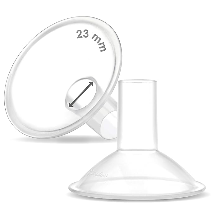 Maymom MyFit Crater Series 23mm Two-Piece Design Small Breastshield Compatible with Medela Breast Pump Parts; Replace Medela Shields; Fit Flex Connector; 2pc