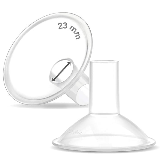 Maymom MyFit Crater Series 23mm Two-Piece Design Small Breastshield Compatible with Medela Breast Pump Parts; Replace Medela Shields; Fit Flex Connector; 2pc