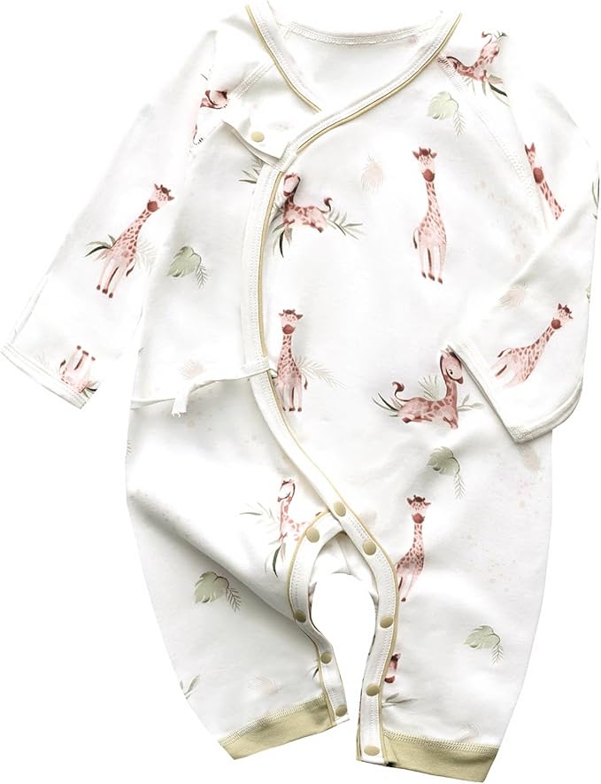 100% Organic Cotton Soft 0-6 Months 2-Piece Unisex Footless Newborn Baby Sleepers Pajamas Romper Boys Girls