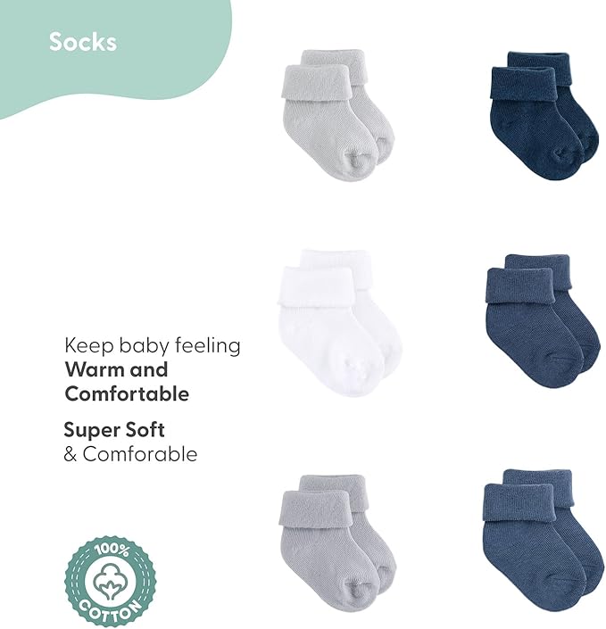 The Peanutshell Baby Layette Gift Set for Boys, Newborn Boy Gift Sets, Baby Clothes & Newborn Essentials Must-Have, Blue Camo