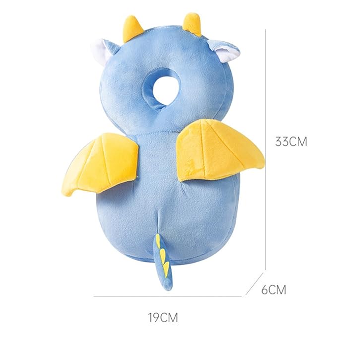 Baby Walker Head Protector Toddler Adjustable Baby Head Protection Backpack Wear Safety Pad (Frog)