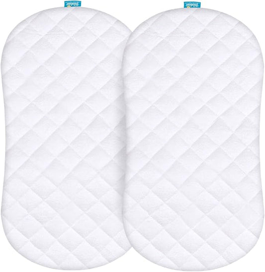 Waterproof Bassinet Mattress Pad Cover Compatible with Halo BassiNest Flex, Baby Bassinet, 2 Pack, Ultra Soft Surface, Breathable and Easy Care