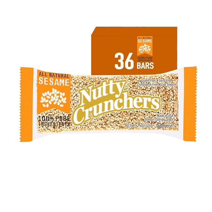 Nutty Crunchers All Natural Ingredients (Sesame, 36 Bars/box)