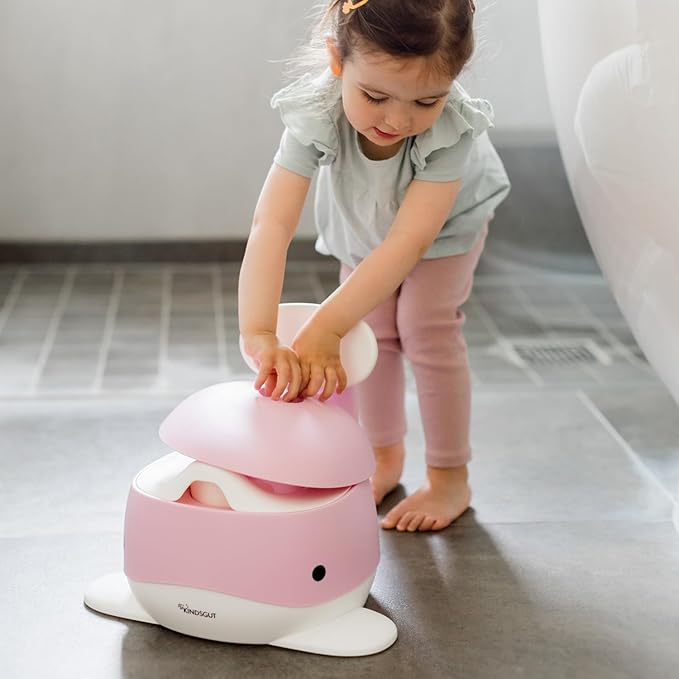 Kindsgut Potty Training Toilet in Whale Design, Designed in Germany, Potty Training in a Beautiful Design, Pink