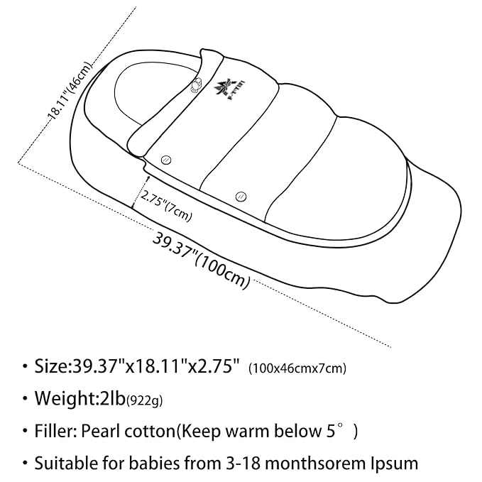 F-Y-YIYI Bunting Bag for Stroller Sleeping Bags Thickened Warm Stroller Blanket Toddler Removable Newborn Baby footmuff Winter Baby Travel Essential