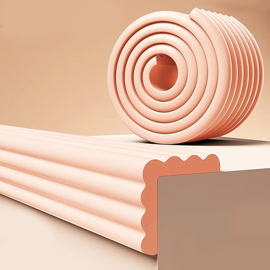 Fireplace Bumpers for Babies, Extra Wide (3.15inch) Baby Corner Guards 6.56 Ft Long - Soft Foam Safety Bumpers, Adhesive Furniture Edge Protector for Tables, Fireplace,Desk Baby Proofing (Pink)