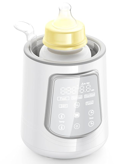 Fast Baby Bottle Warmer for Breastmilk, Smart 12 in 1 Breast Milk Warmer for Baby Essentials with Timer Temperature Control, Sterili-zing, Water Bath Technology, Baby Warmer for All Bottles Food Jars