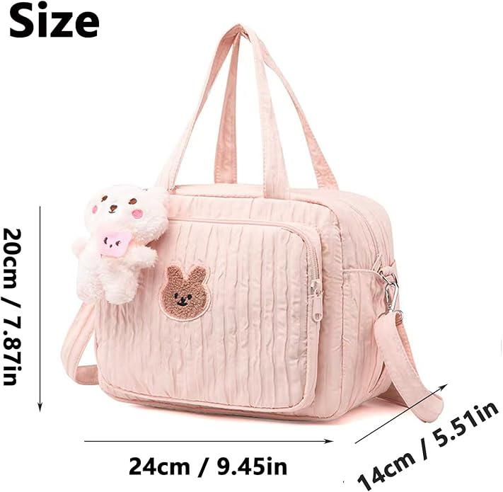 Baby Diaper Bag Tote, Cute Small Crossbody Nappy Mommy Bag, Lightweight Travel & Hospital Multifunction Storage Tote