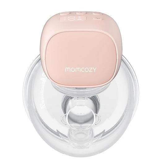 Momcozy S9 Pro Upgraded Wearable Breast Pump, Hands-Free Design with Extended Battery Life & LED Display, Double Electric Portable Pump with 2 Modes & 9 Levels, 24mm, 1-Pack, Pink