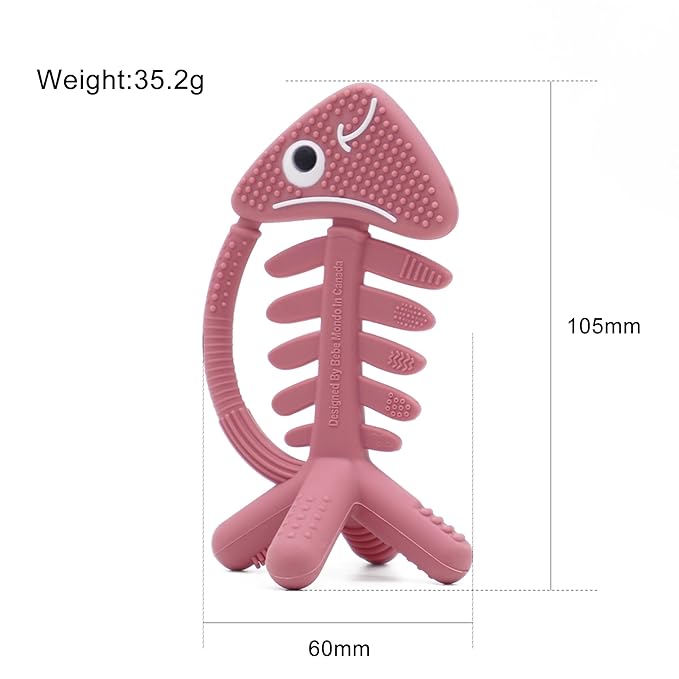 3in1 Infant Toys, Baby Teething Toys 0-3-6-12 Months, Teethers for Babies 3-6 6-12 Months for Teething Relief, Gifts,Silicone,Sensory,Baby Toys 0-6 Months,USA Patent Pending,Yellow Fish