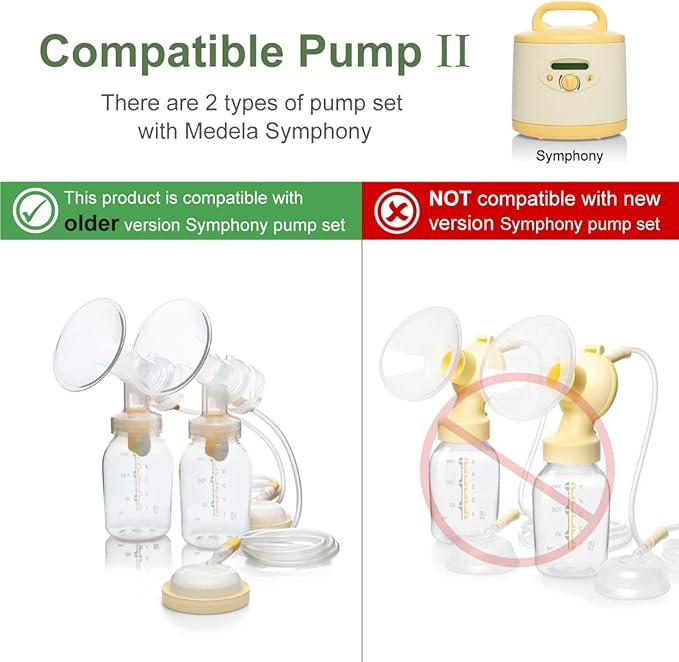 Maymom Brand 2X Two-Piece Small Breastshield with Valve, Membrane and Maymom Connector,Compatible with Medela Breast Pumps Top Hole Version. (19 mm) Detachable Clear