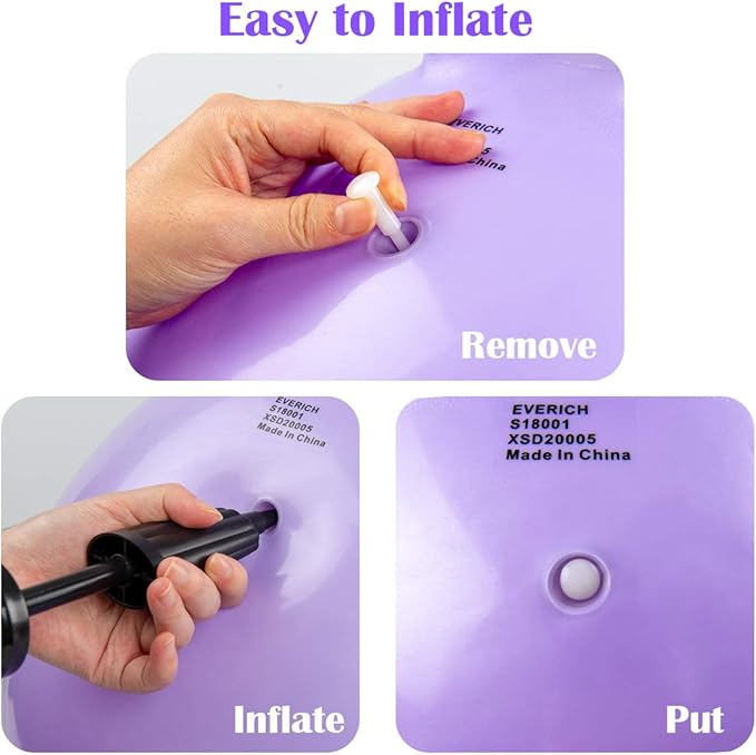 EVERICH TOY Hopper Ball, Unicorn Hopping Toys for Kids, 18 Inch Bouncy Ball with Handle, Purple Inflatable Bouncing Hoppity Hop Toys for Boys and Girls Gifts