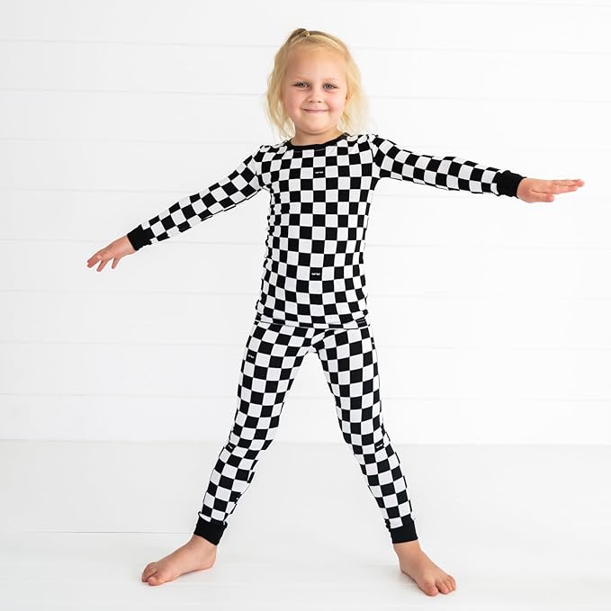 Little Sleepies Two-Piece Pajama Set for Boys & Girls, Soft Viscose from Bamboo Toddler Pajamas for Kids, Family Matching PJs