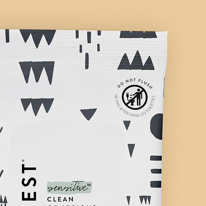 The Honest Company Clean Conscious Multi-Use Wipes | Hypoallergenic + Unscented for Sensitive Skin | Over 99% Water, Compostable, Plant Based, Baby Wipes | Pattern Play, 10 Count