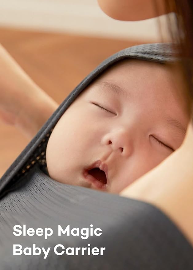 Konny Baby Carrier Flex SoftBreeze with Head Support - Adjustable, Easy to Wear Baby Wrap Sling, Perfect for Newborn Babies Essentials up to 44 lbs (XS-XL) - Mocha