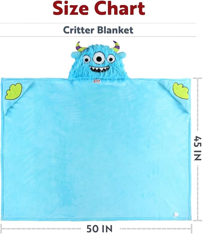 Lazy One Wearable Hooded Blanket for Kids, Animal Hooded Blanket (Shark)