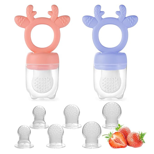 Baby Fruit Feeder,Teething Toys,Silicone teethers for Babies 3-12 Months for Baby Feeding