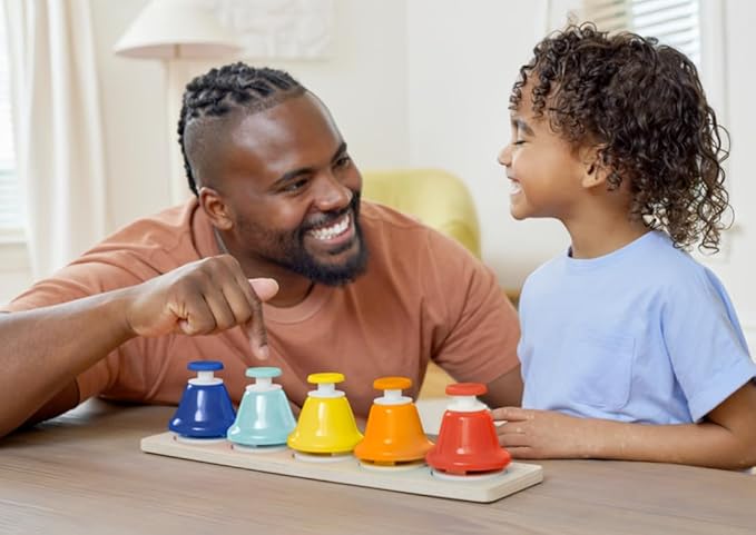 Lovevery | The Music Set | 6 Montessori Musical Instruments & Rhythm Book | Educational Toys for Toddlers & Preschoolers | Simple Songs and Play Guide | Ages 18 Months to 4+ Years