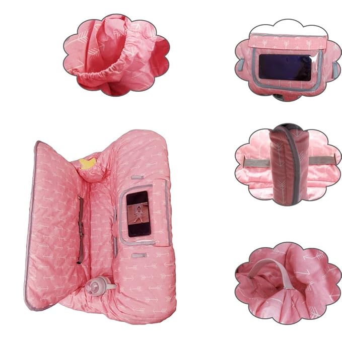 Shopping Cart Covers for Baby Girl, Cotton High Chair Cover, Machine Washable for Infant, Toddler (Pink)