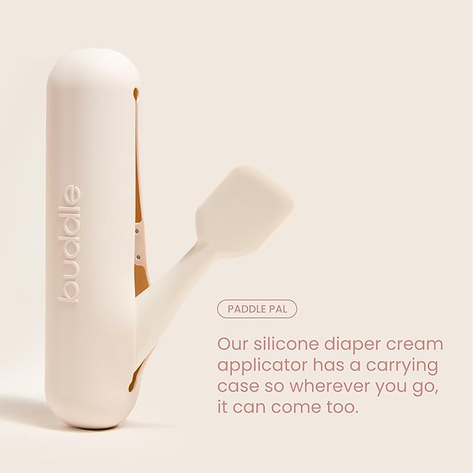 Buddle Paddle Pal Baby Diaper Cream Spatula Silicone Applicator with Carrying Case, Smooth & Mess-Free Application, 1 Count