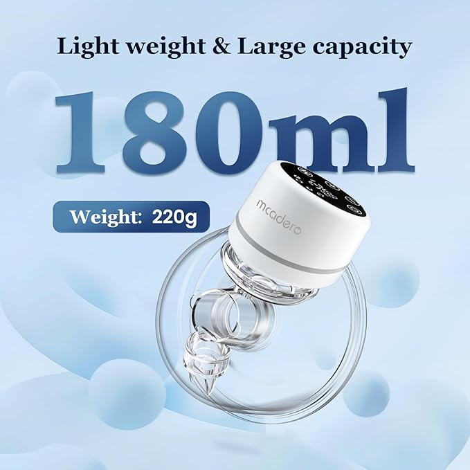 M6 Electric Breast Pump,4 Mode & 12 Levels,LED Display, Wearable Hands-Free Breast Pump,Portable Breast Pump (White M6-New)