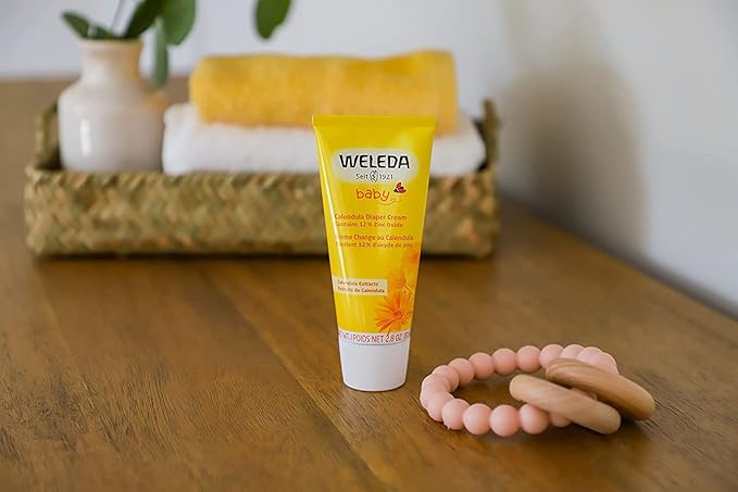 Weleda Baby Calendula Diaper Cream, 2.8 Fluid Ounce (Pack of 3), Plant Rich Protection with Calendula, Chamomile, Sweet Almond Oil, Lanolin and Zinc Oxide